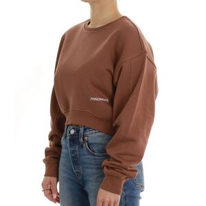 FELPA CROP MARRONE